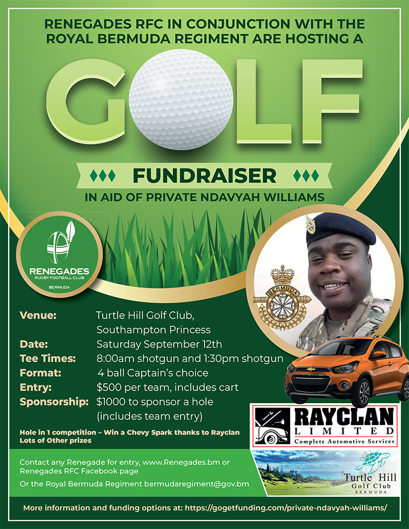 Charity Golf Day For Private Ndavyah Williams Bermuda Aug 2020